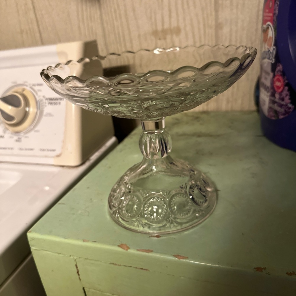 Elegant Clear Glass Compote Dish